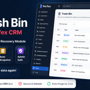 Trash Bin for Perfex CRM with One-Click Restore